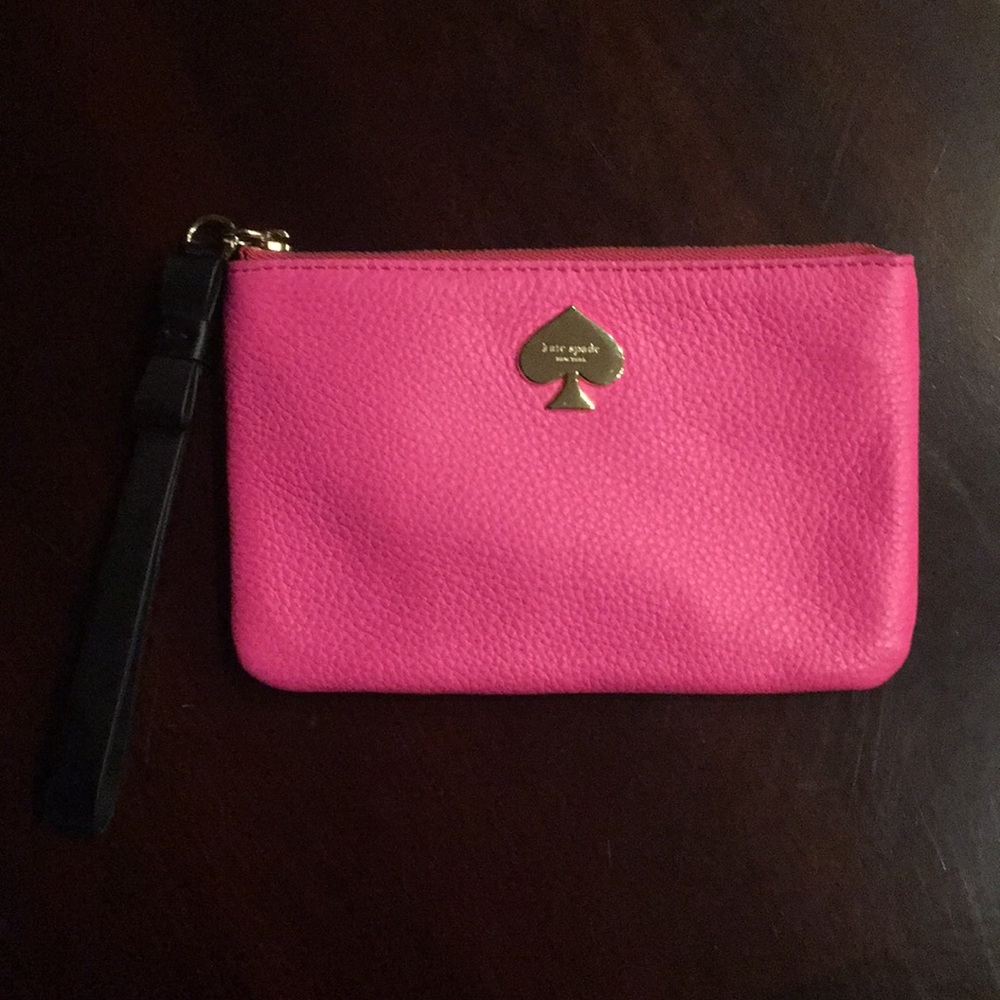 Kate Spade authentic Leather wristlet bag PINK